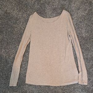 Women's Long Sleeve Beige Top
